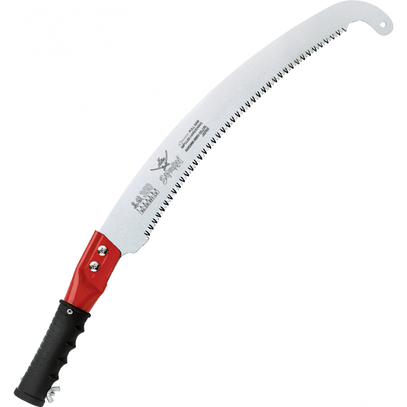 Sega A Mano Con Lama Curva E Gancio Per Asta 35cm Samurai P-CH350-LH
